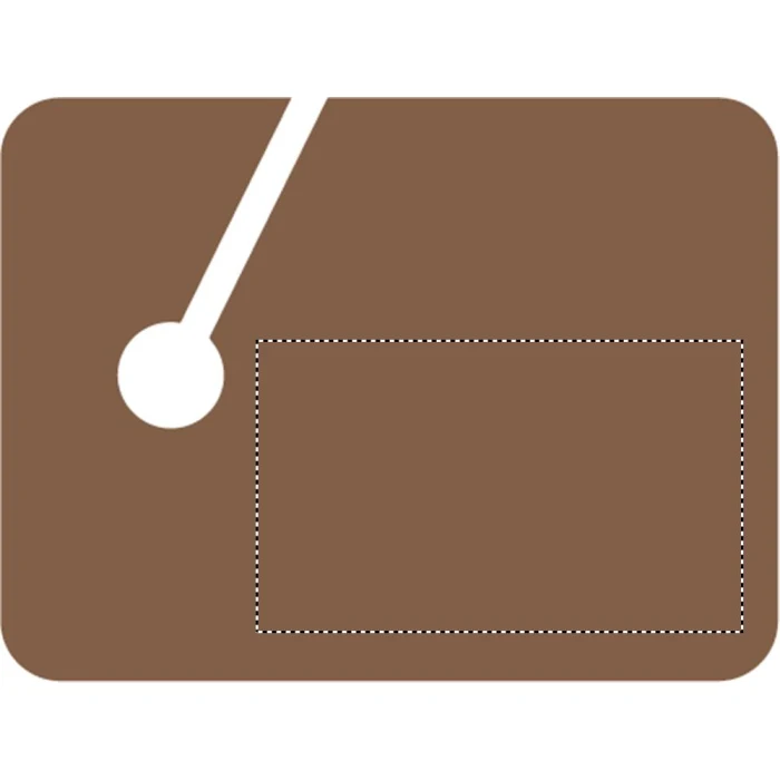 Schemat znakowania dla Etykieta - DL na gadżecie: Czerwony świecznik świąteczny Bougie z logo firmy