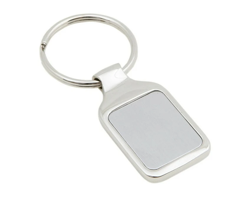 Brelok metalowy Tristian srebrny z grawerem w pudełku