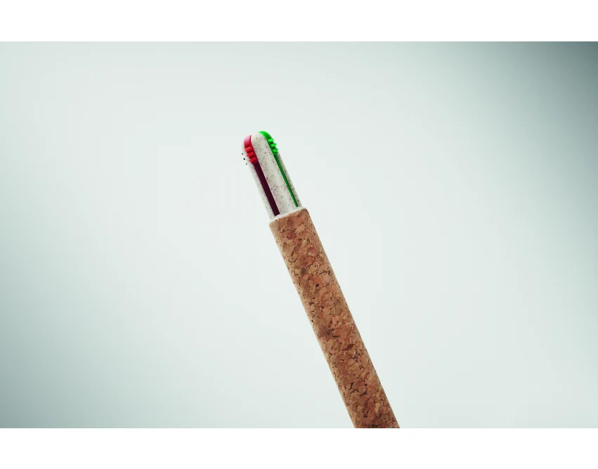 Korkowy długopis Arbocho 4w1 z logo – beżowy, eko