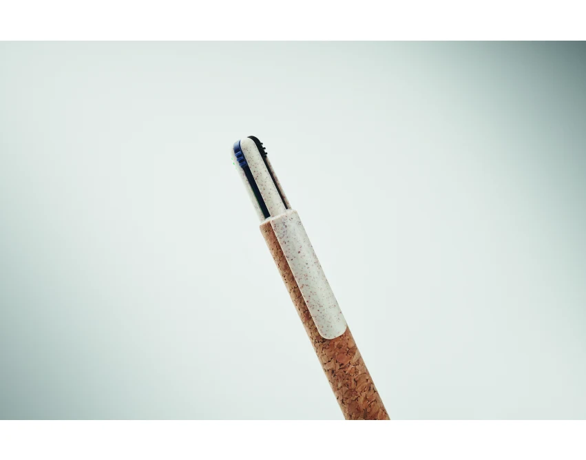 Korkowy długopis Arbocho 4w1 z logo – beżowy, eko