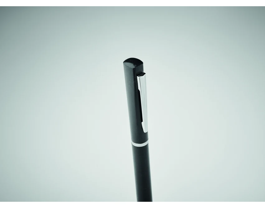 Czarny ekologiczny długopis Maipen ze słomy z logo