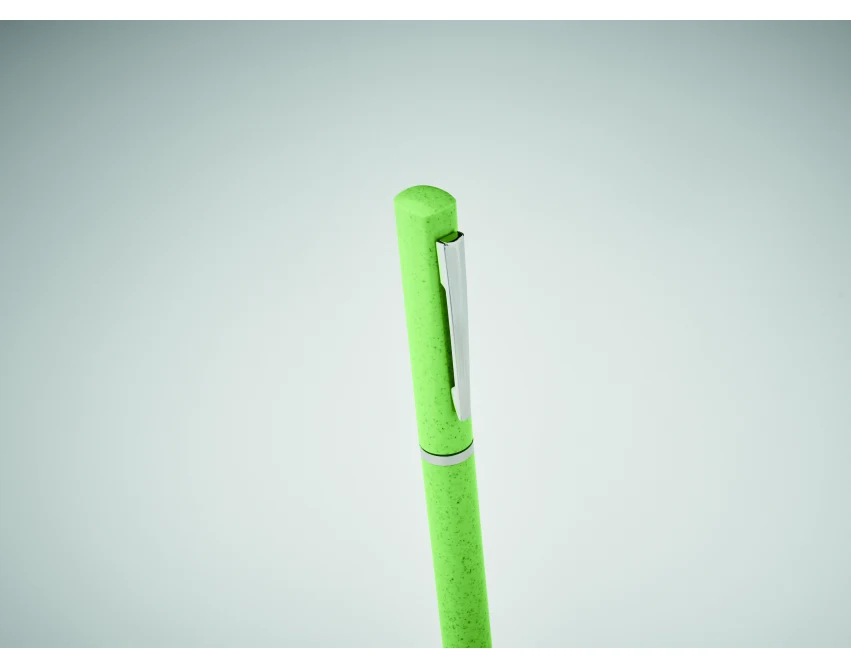 Eko długopis Maipen zielony ze słomy pszenicznej z logo