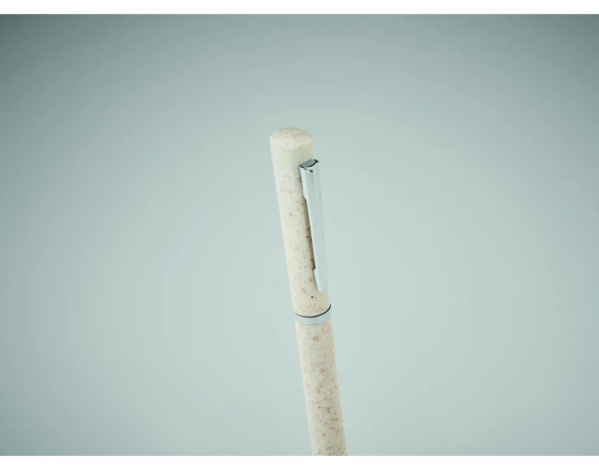 Długopis ekologiczny beżowy Maipen z logo – słoma pszeniczna