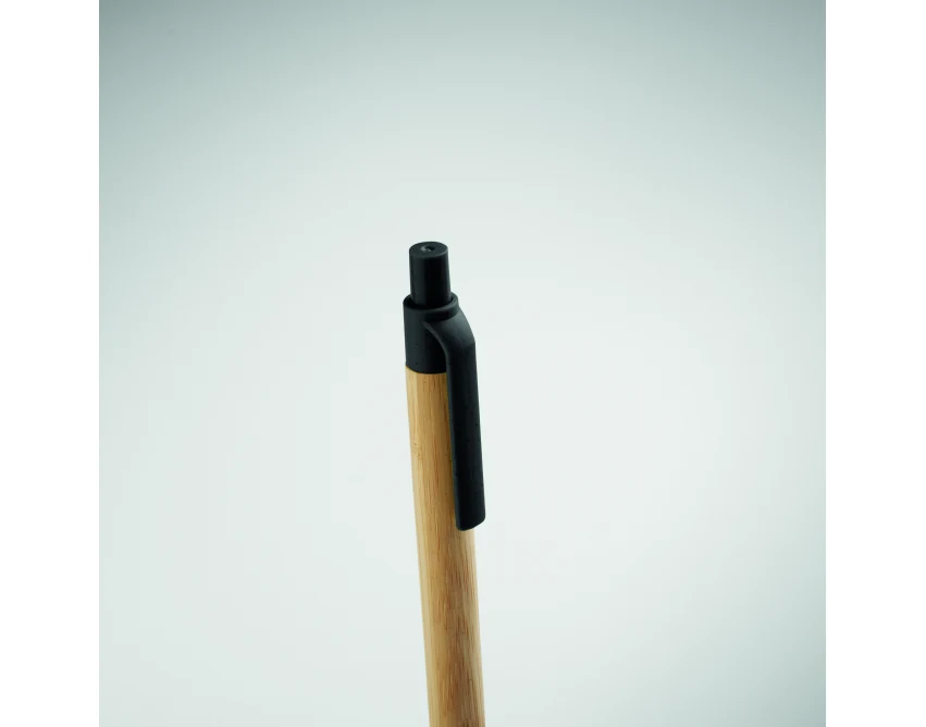 Długopis bambusowy Itea colour czarny z logo, FSC 100%