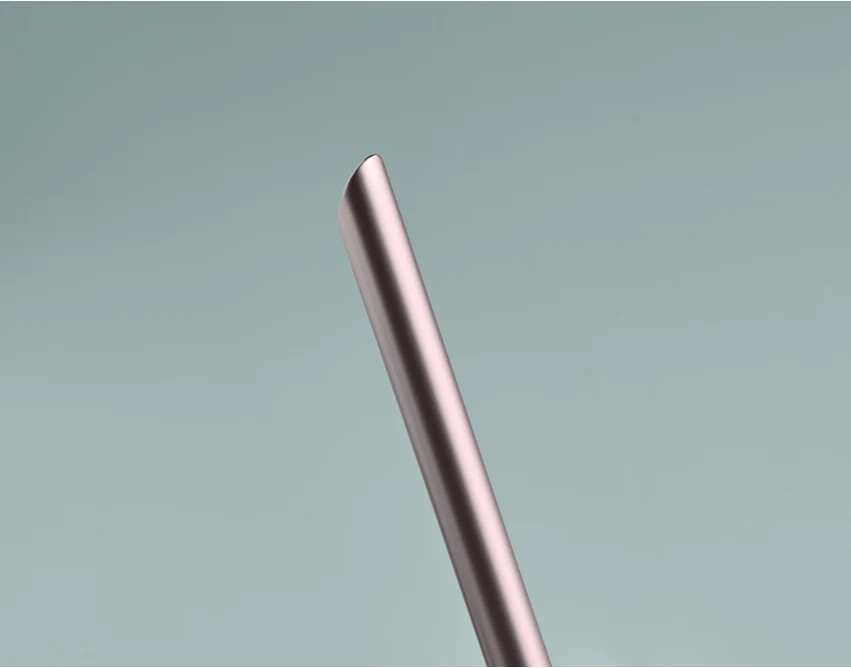 Beżowo-czerwony wieczny ołówek aluminiowy z logo