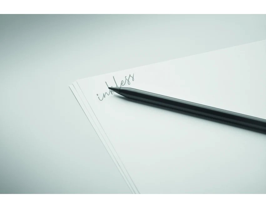 Czarny wieczny ołówek Penever z logo – aluminium premium