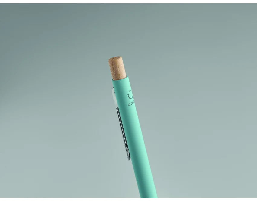 Długopis metalowy baby blue z grawerem, aluminium z recyklingu