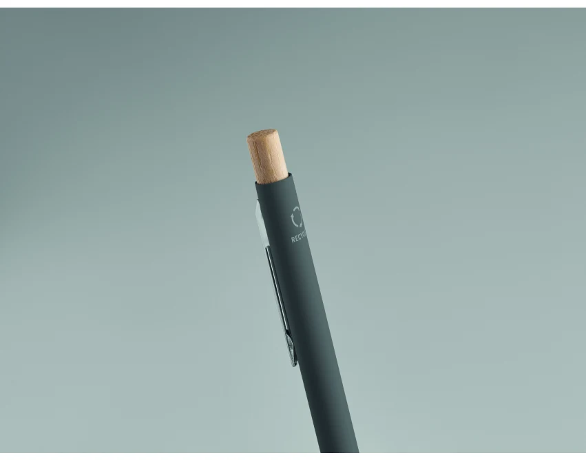 Długopis metalowy Bergamo kamienny szary z logo