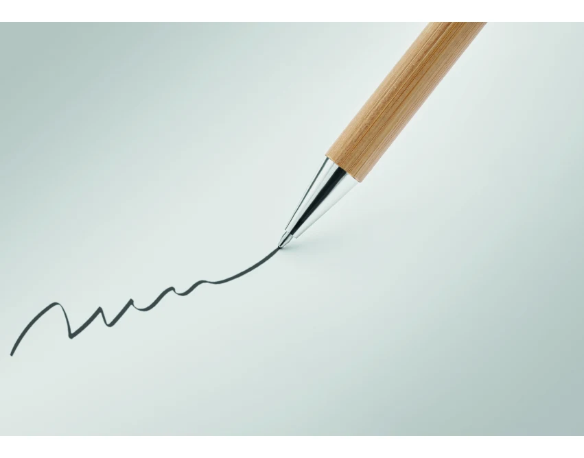 Bambusowy długopis Naira z grawerem logo, FSC Drewno