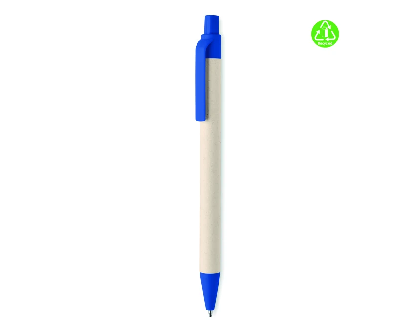 Eko długopis z logo z kartonu po mleku – niebieski