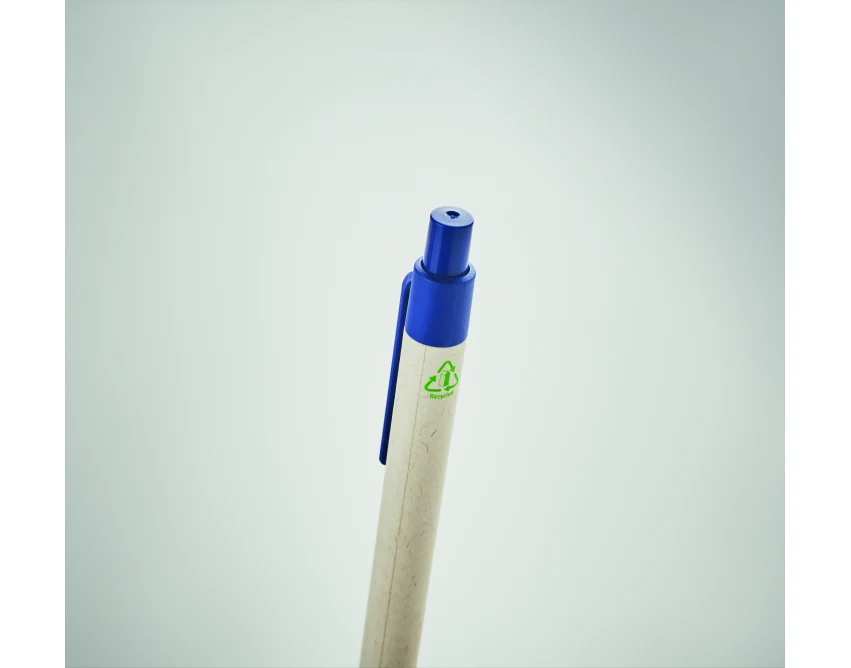 Eko długopis z logo z kartonu po mleku – niebieski