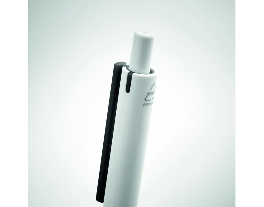 Czarny długopis reklamowy Side z ABS z recyklingu