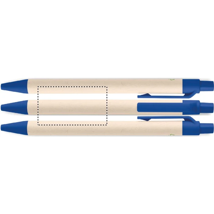 Schemat znakowania dla Sitodruk 360° - RS2 na gadżecie: Eko długopis z logo z kartonu po mleku – niebieski