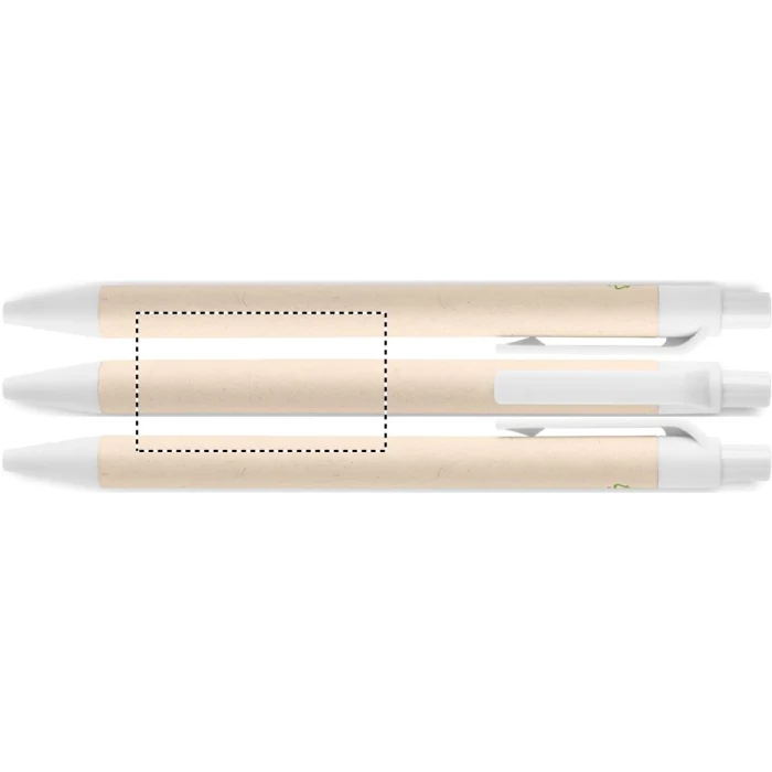 Schemat znakowania dla Sitodruk 360° - RS2 na gadżecie: Biały długopis eko z kartonu po mleku z logo firmy