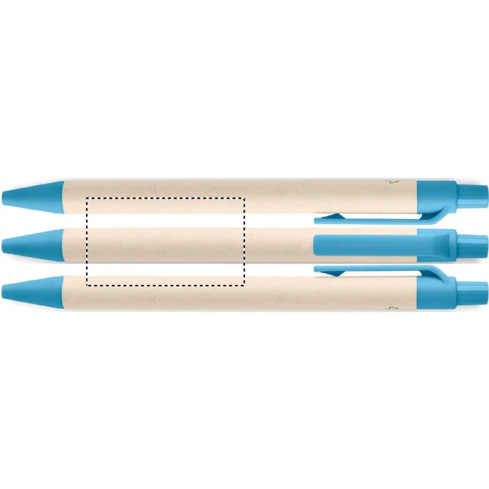 Schemat znakowania dla Sitodruk 360° - RS2 na gadżecie: Turkusowy długopis eko z kartonu po mleku z logo