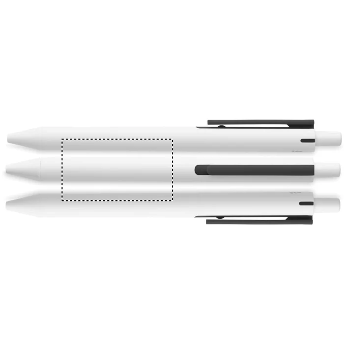 Schemat znakowania dla Sitodruk 360° - RS2 na gadżecie: Czarny długopis reklamowy Side z ABS z recyklingu