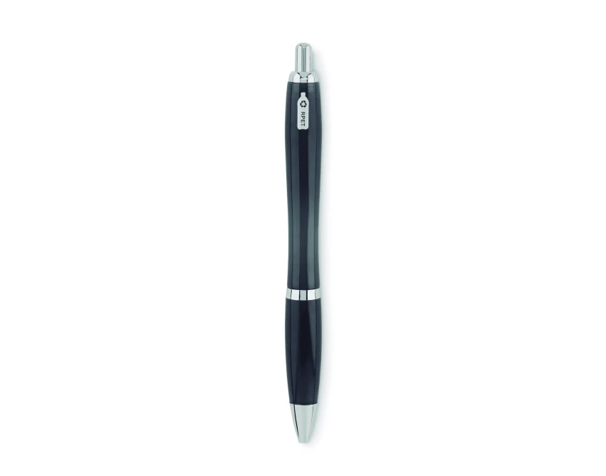 Długopis RPET przezroczysty szary z logo – Rio Eco