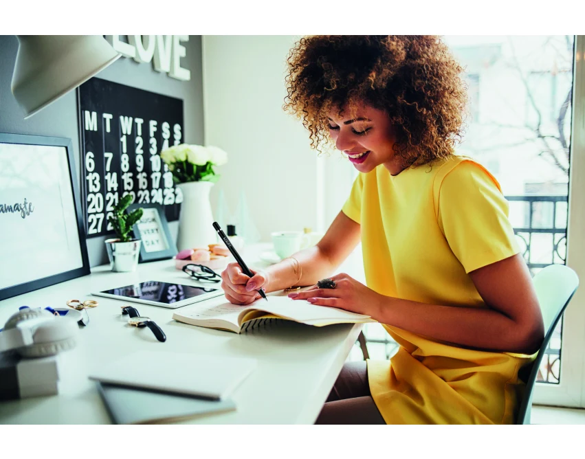 Czarny aluminiowy długopis bezatramentowy z logo