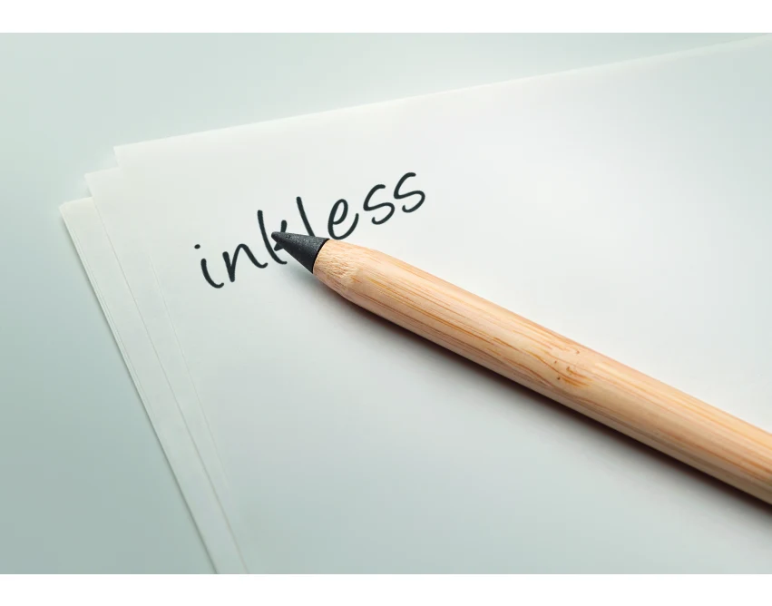 Bambusowy ołówek wieczny z logo – personalizowany gadżet