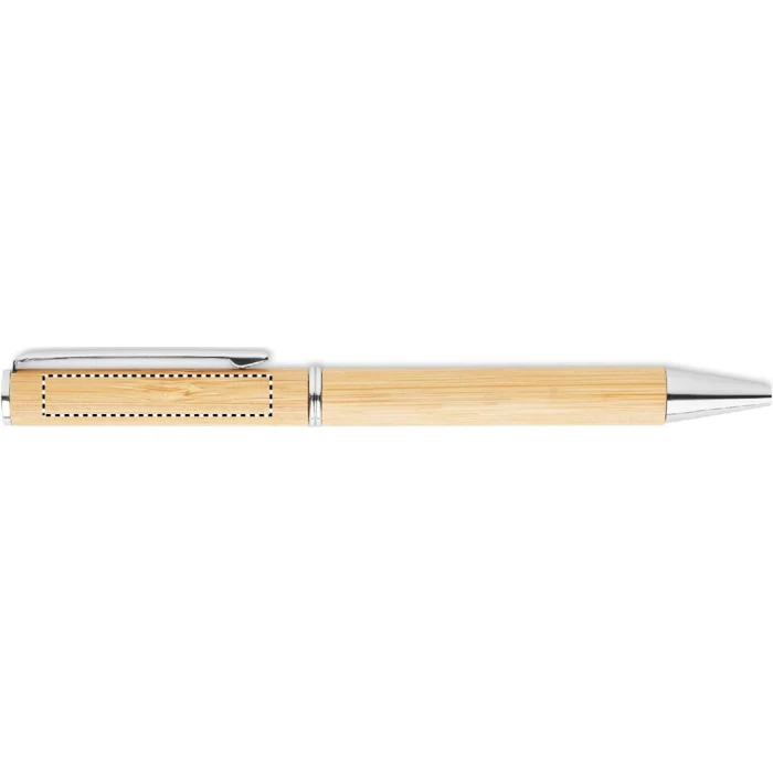Schemat znakowania dla Tampondruk - P3 na gadżecie: Bambusowy długopis Naira z grawerem logo, FSC Drewno