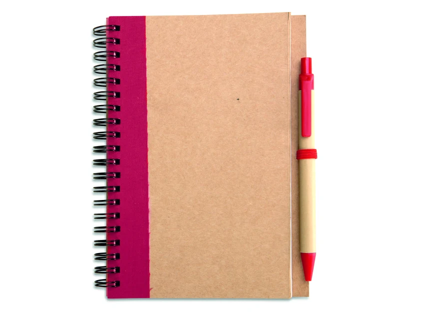 Sonora plus – notes B6 z długopisem, czerwony, FSC, logo