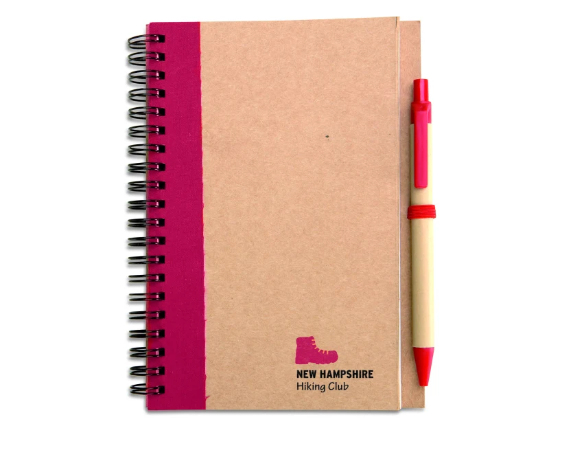 Sonora plus – notes B6 z długopisem, czerwony, FSC, logo