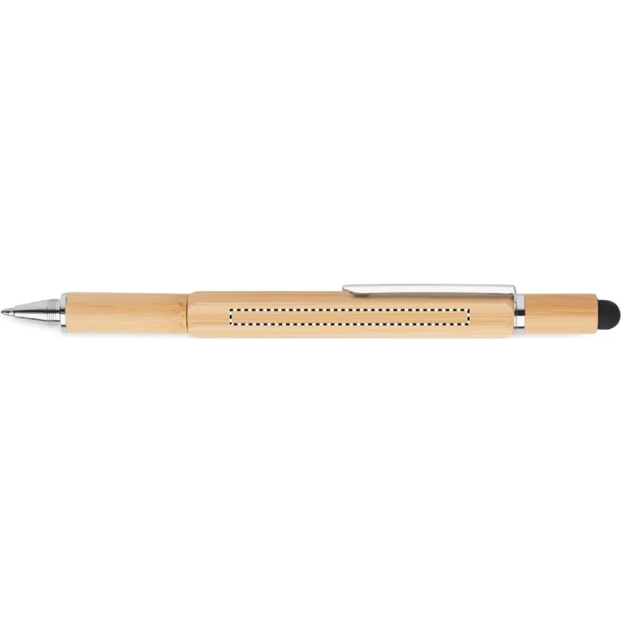 Schemat znakowania dla Tampondruk - P3 na gadżecie: Bambusowy długopis Toolbam z poziomicą i linijką 7 cm