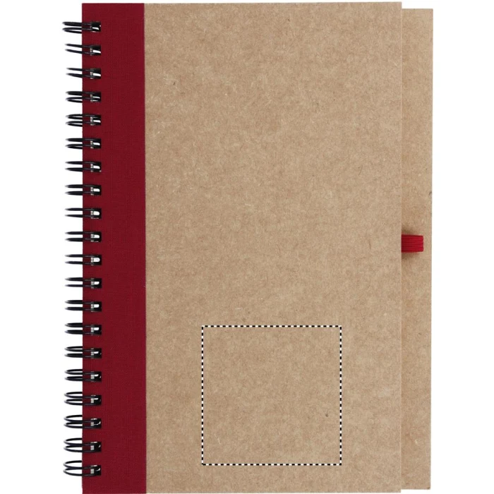 Schemat znakowania dla Doming - DO1 na gadżecie: Sonora plus – notes B6 z długopisem, czerwony, FSC, logo