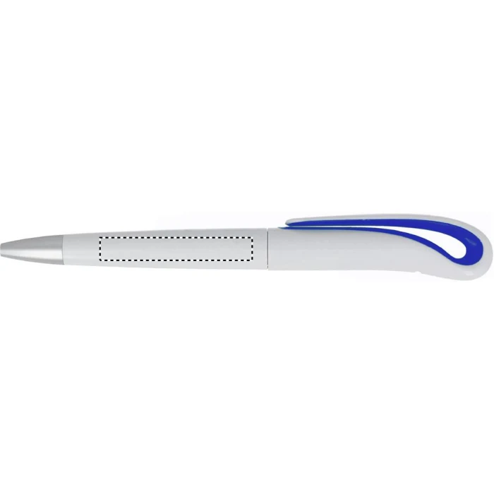 Schemat znakowania dla Tampondruk - P2 na gadżecie: Niebieski długopis plastikowy ABS z nadrukiem logo