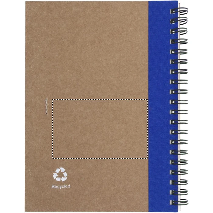 Schemat znakowania dla Etykieta - DL na gadżecie: Notes B6 z niebieskim paskiem i ekodługopisem z logo