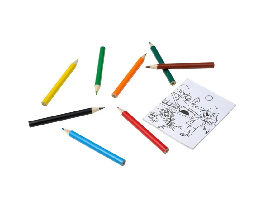 Zestaw kredek z logo w przezroczystym etui PET PP