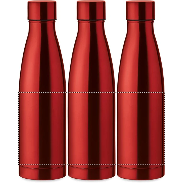 Schemat znakowania dla Grawerowanie laserowe 360° - RL na gadżecie: Belo Bottle 500 ml czerwona stalowa z logo – termiczna