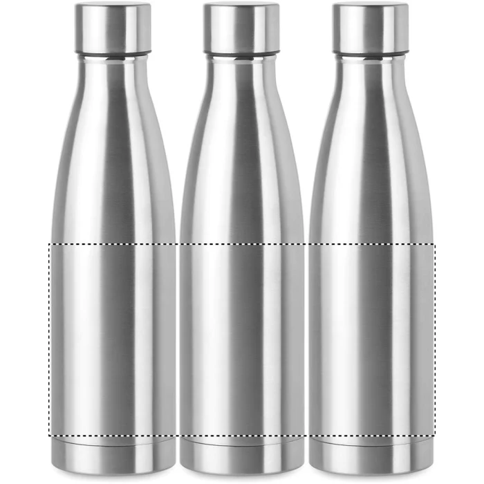 Schemat znakowania dla Grawerowanie laserowe 360° - RL na gadżecie: Srebrna matowa butelka termiczna 500 ml Belo z logo