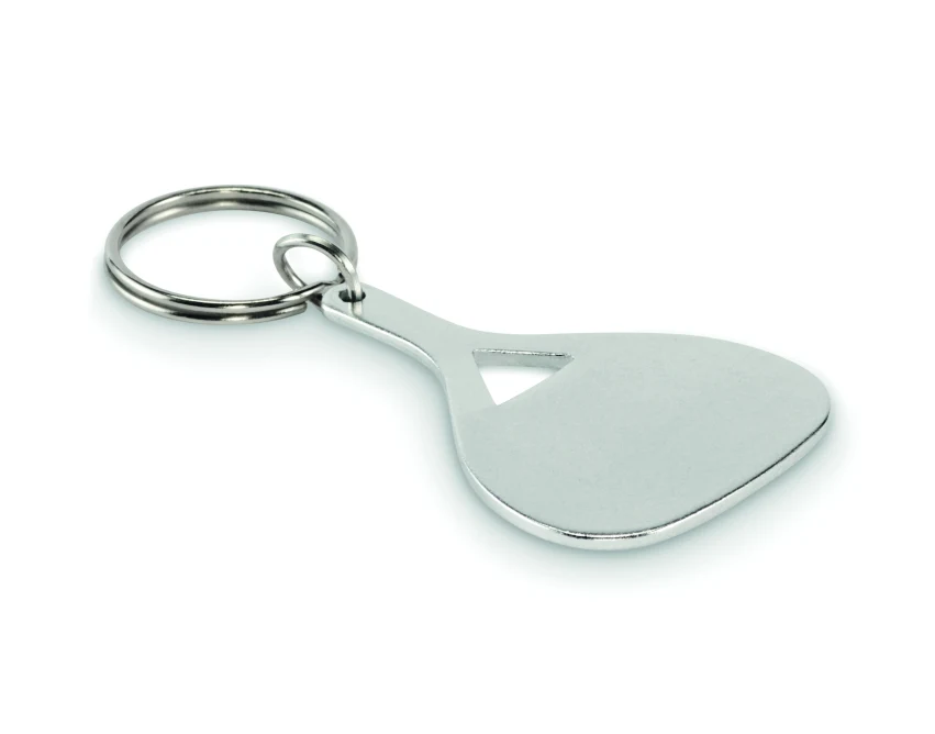 Srebrny brelok metalowy z grawerem – aluminium z recyklingu