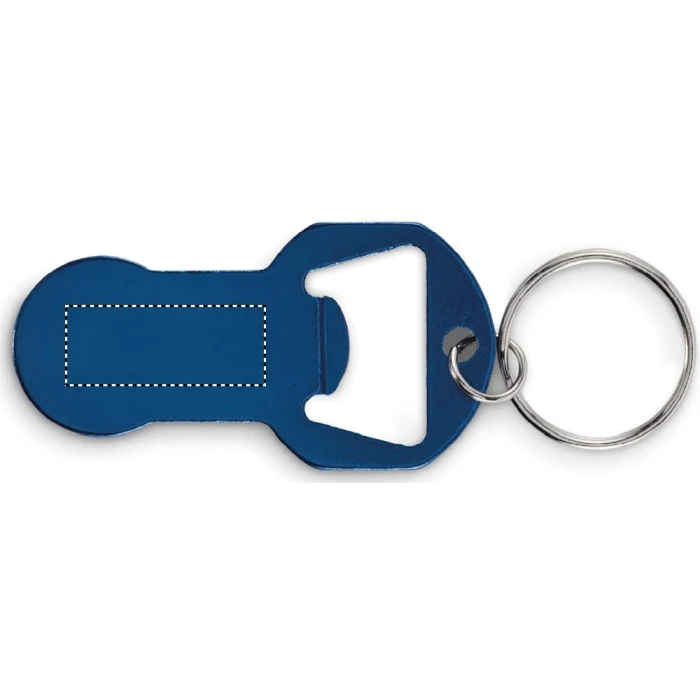 Schemat znakowania dla Tampondruk - P4 na gadżecie: Brelok Clave z otwieraczem, granatowy, aluminiowy, z logo