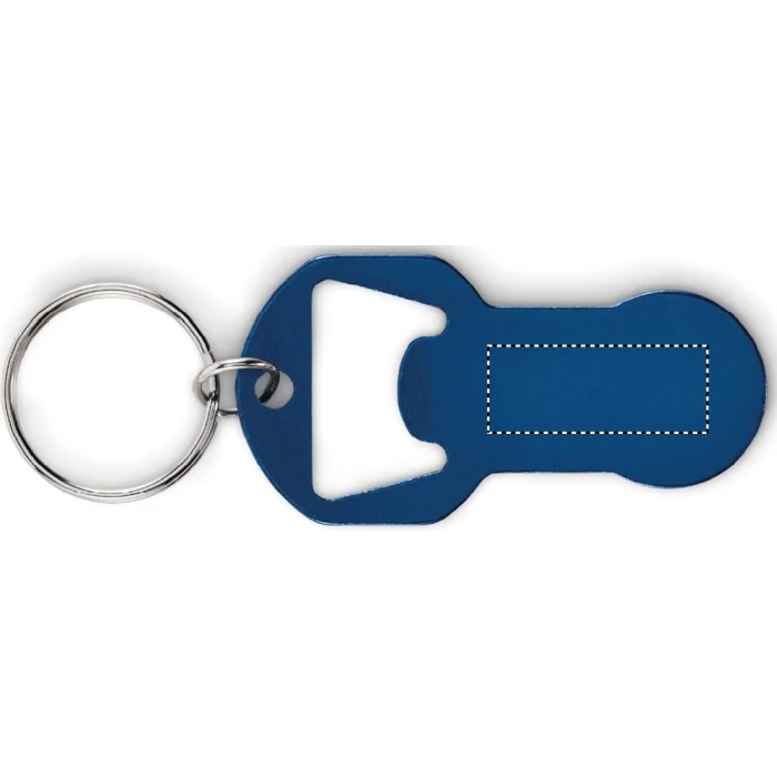 Schemat znakowania dla Tampondruk - P4 na gadżecie: Brelok Clave z otwieraczem, granatowy, aluminiowy, z logo