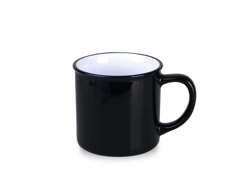 Kubek Loft 300ml czarny/biały z logo – ceramiczny gadżet