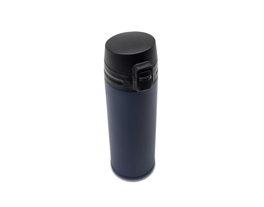 Kubek termiczny Olten 400 ml granatowy z logo firmy