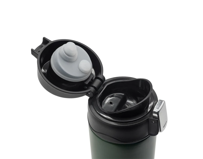 Kubek termiczny Bergen 340 ml ciemny zielony z logo