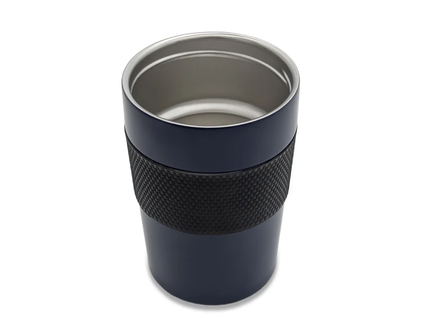 Kubek termiczny Husavik 320 ml granatowy z logo firmy