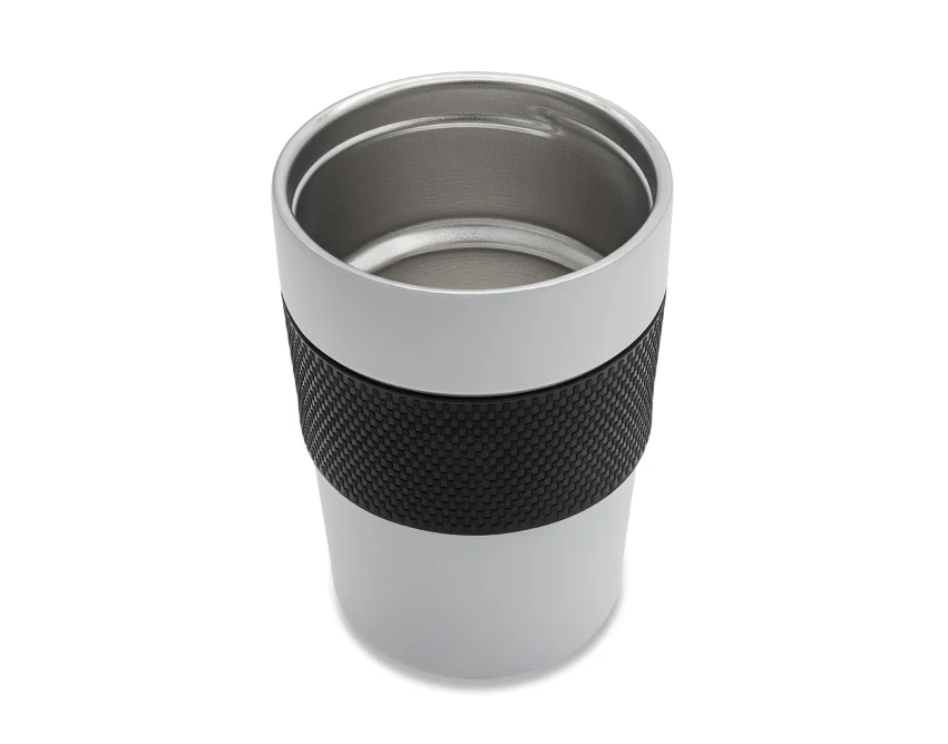 Biały kubek termiczny Husavik 320 ml z logo firmy