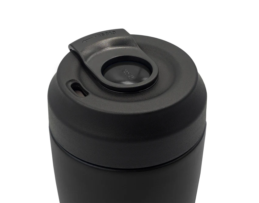 Kubek termiczny Viko 380 ml czarny z logo – stalowy, grawer