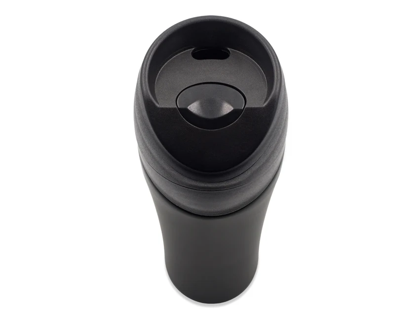 Czarny kubek termiczny Harrow 440 ml z grawerem logo