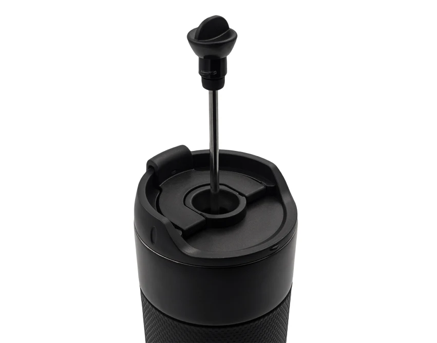 Kubek termiczny z french press 450 ml czarny z grawerem