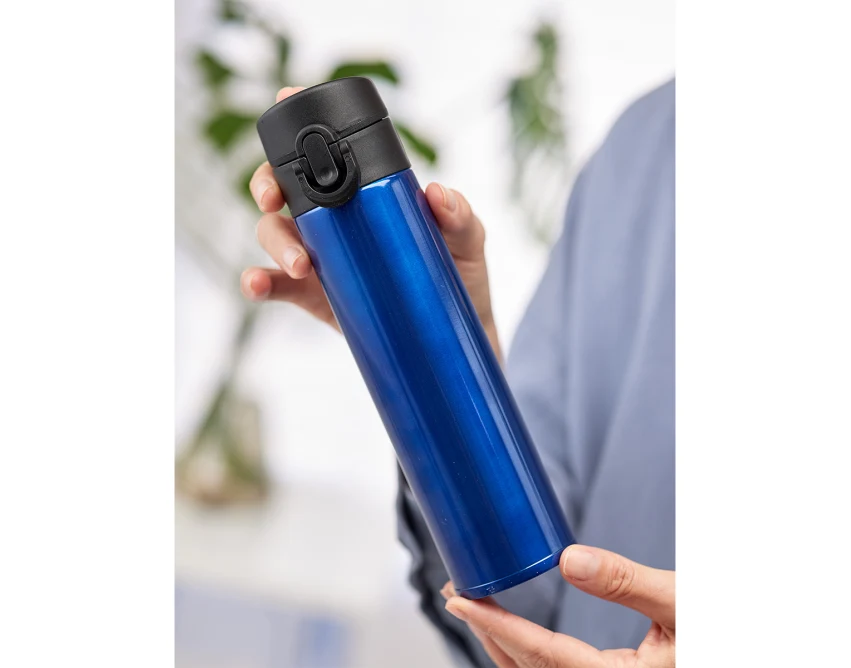 Niebieski kubek termiczny Moline 350 ml z logo firmy