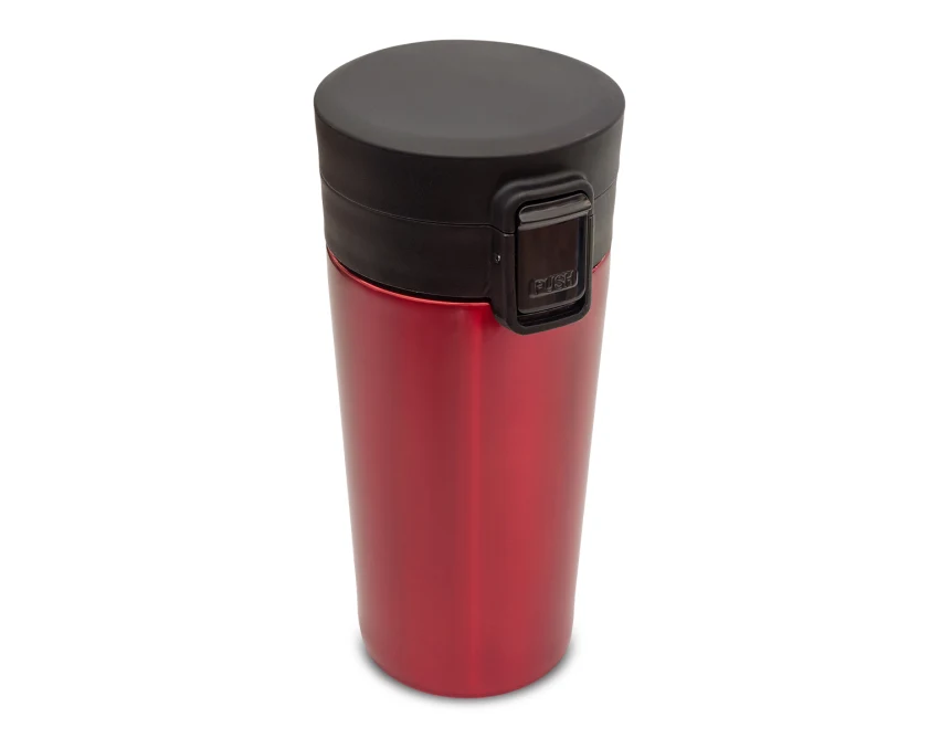 Czerwony kubek termiczny Casper 350 ml z logo firmowym