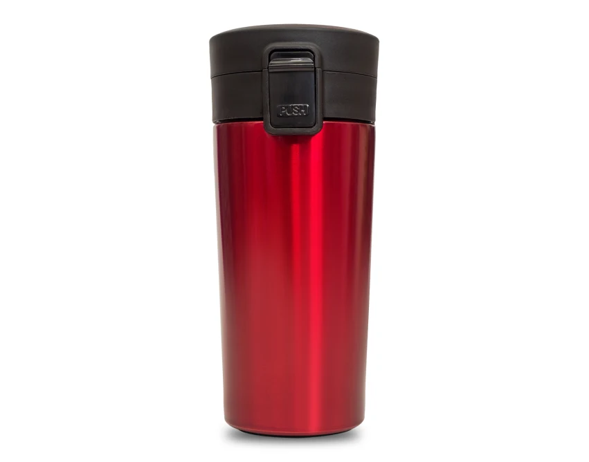 Czerwony kubek termiczny Casper 350 ml z logo firmowym
