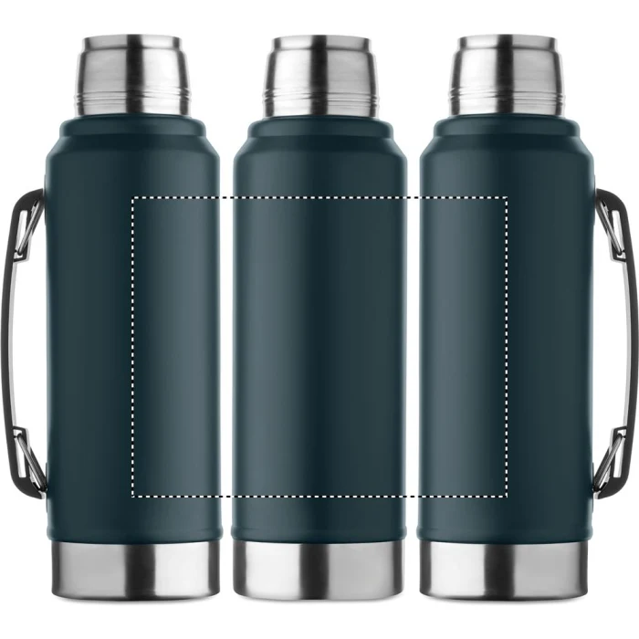 Schemat znakowania dla Grawerowanie laserowe 360° - RL na gadżecie: Termos granatowy 1L z logo – stal z recyklingu, grawer