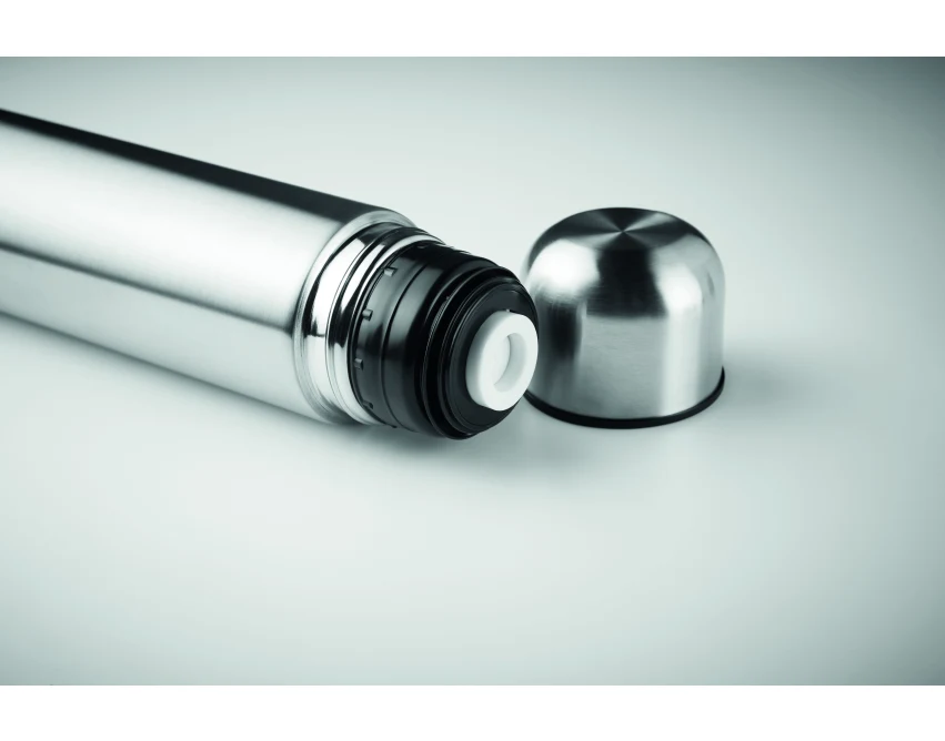 Termos 900 ml srebrny mat z grawerem logo firmy