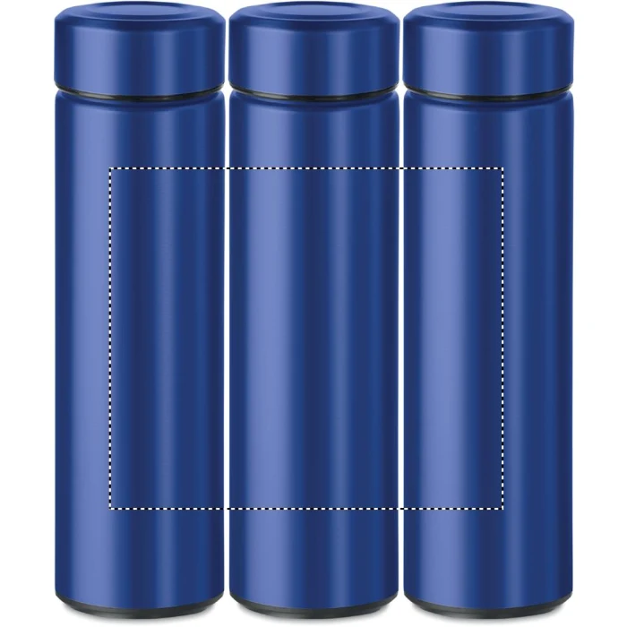 Schemat znakowania dla Sitodruk 360° - RS5 na gadżecie: Niebieski termos Patago 425 ml z logo, zaparzacz, grawer